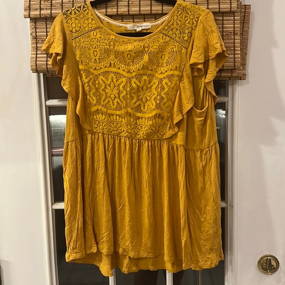Yellow Lace top - Picture 1 of 3